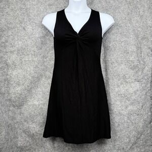 Eileen Fisher Petite Black Sleeveless Dress‎ PS Rayon Nylon Blend